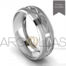 Argolla Clásica Oro 10K 6mm Diamantado (Oro Amarillo, Oro Blanco, Oro Rosa) MOD: 2
